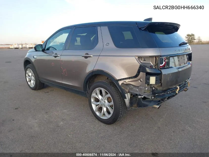 2017 Land Rover Discovery Sport Hse VIN: SALCR2BG0HH666340 Lot: 40806574