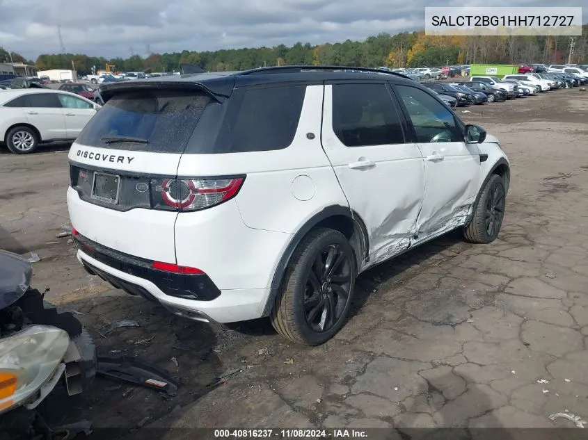 2017 Land Rover Discovery Sport Hse Lux VIN: SALCT2BG1HH712727 Lot: 40816237