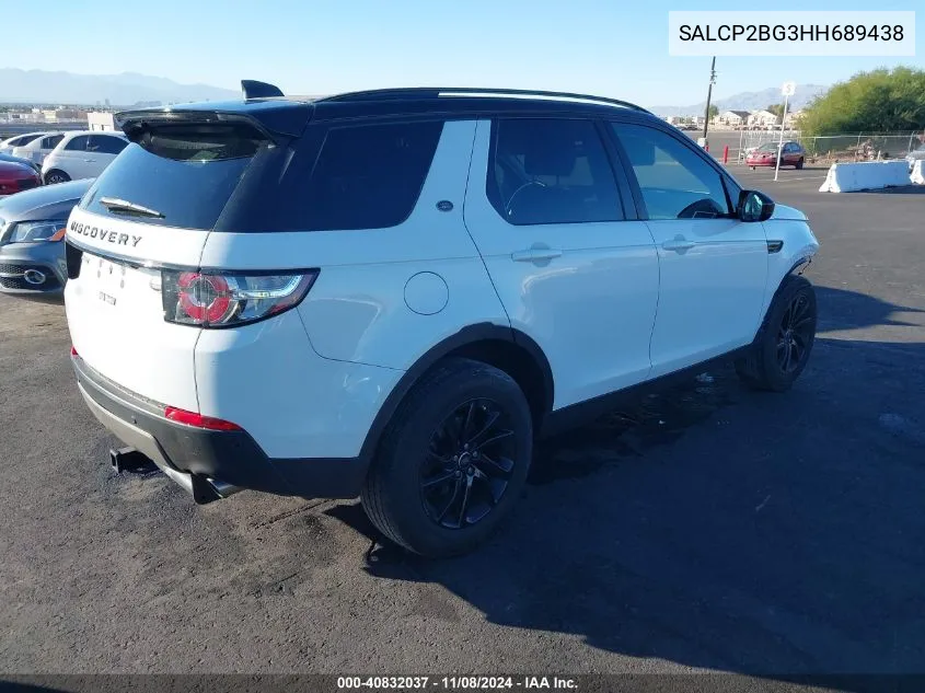 2017 Land Rover Discovery Sport Se VIN: SALCP2BG3HH689438 Lot: 40832037