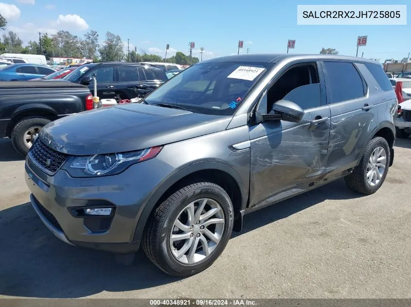 2018 Land Rover Discovery Sport Hse VIN: SALCR2RX2JH725805 Lot: 40348921