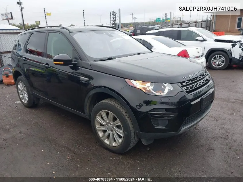 2018 Land Rover Discovery Sport Se VIN: SALCP2RX0JH741006 Lot: 40783394