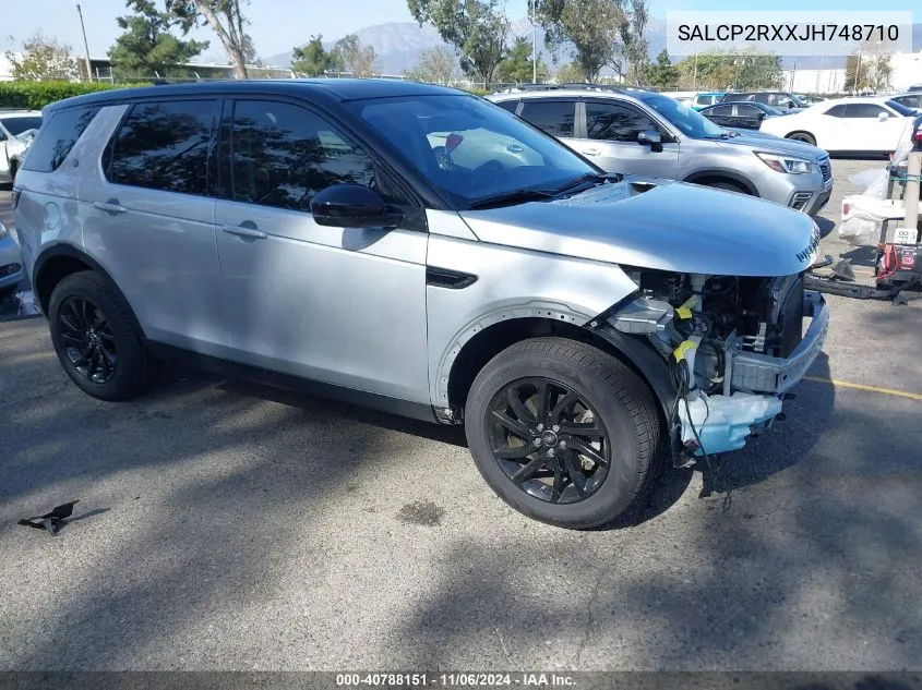 2018 Land Rover Discovery Sport Se VIN: SALCP2RXXJH748710 Lot: 40788151