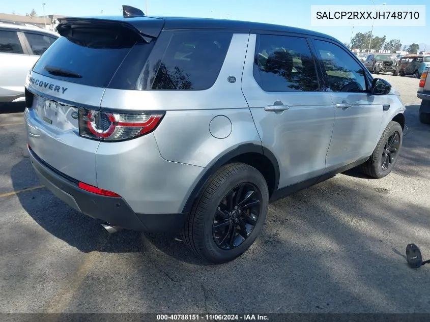 2018 Land Rover Discovery Sport Se VIN: SALCP2RXXJH748710 Lot: 40788151