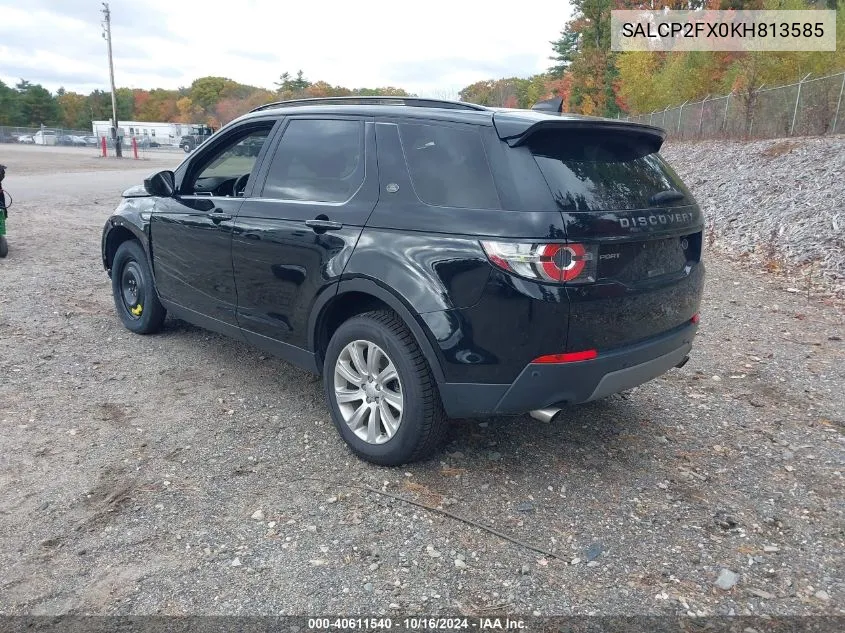 2019 Land Rover Discovery Sport Se VIN: SALCP2FX0KH813585 Lot: 40611540