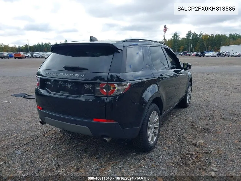 2019 Land Rover Discovery Sport Se VIN: SALCP2FX0KH813585 Lot: 40611540