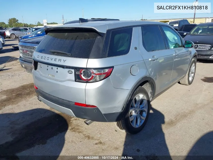 2019 Land Rover Discovery Sport Hse/Landmark Edition VIN: SALCR2FX1KH810818 Lot: 40632885