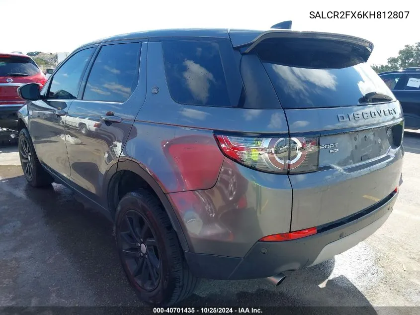 2019 Land Rover Discovery Sport Hse/Landmark Edition VIN: SALCR2FX6KH812807 Lot: 40701435