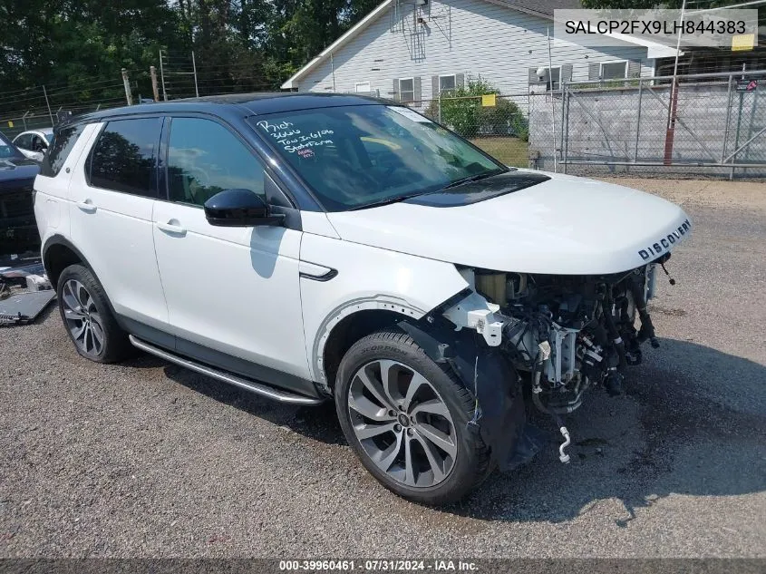 2020 Land Rover Discovery Sport Se VIN: SALCP2FX9LH844383 Lot: 39960461