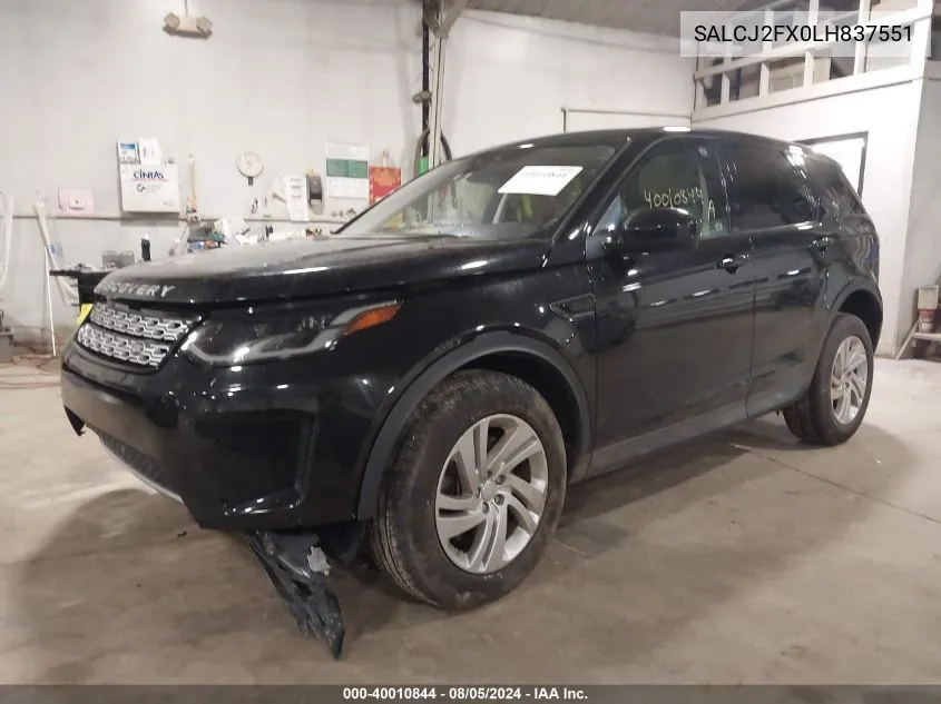 2020 Land Rover Discovery Sport S VIN: SALCJ2FX0LH837551 Lot: 40010844