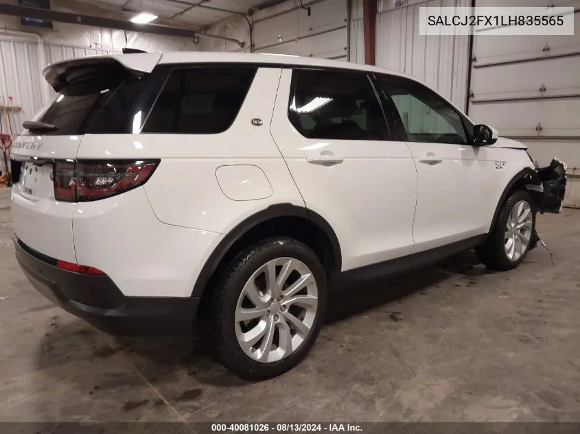 2020 Land Rover Discovery Sport S VIN: SALCJ2FX1LH835565 Lot: 40081026