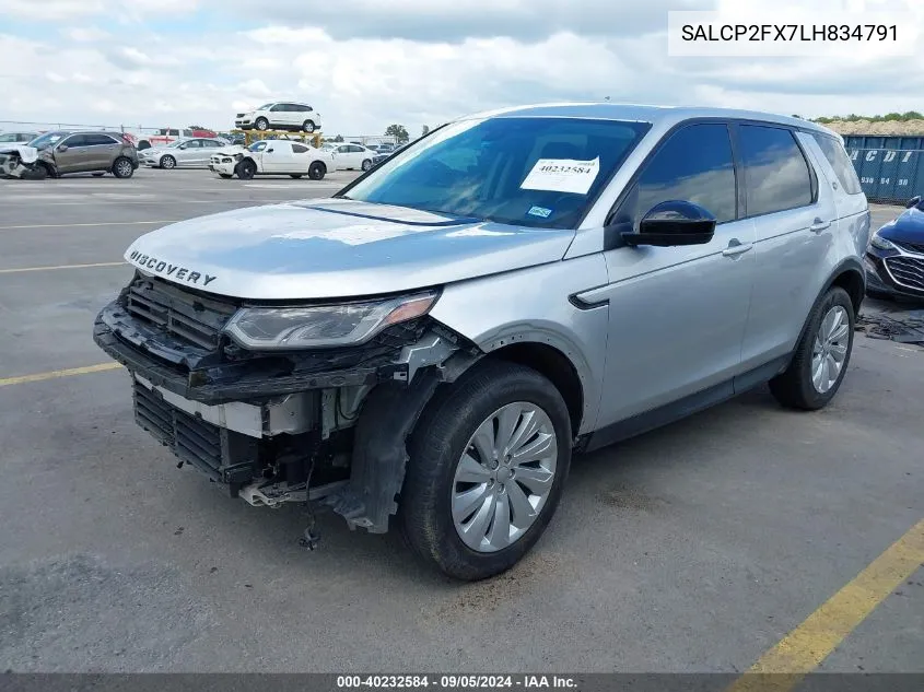 2020 Land Rover Discovery Sport Se VIN: SALCP2FX7LH834791 Lot: 40232584