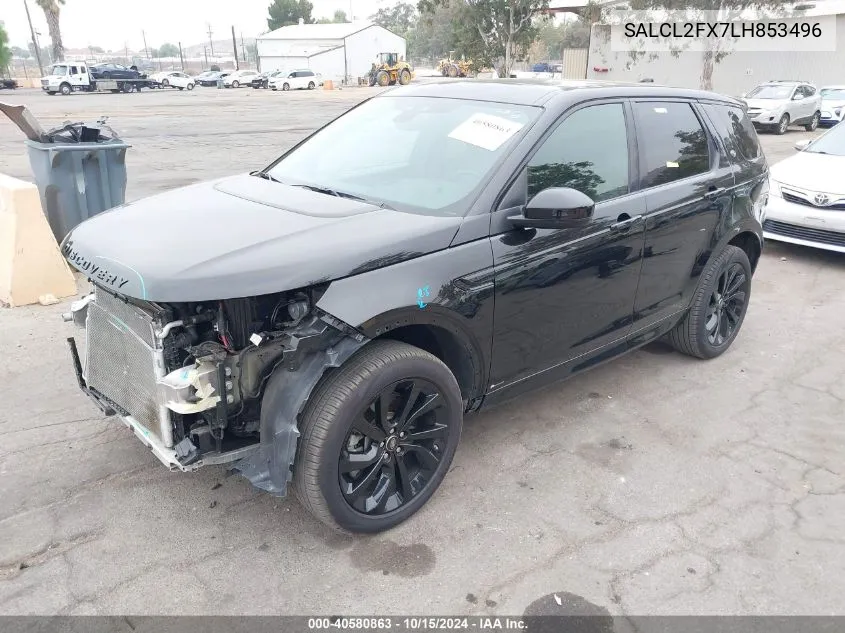 2020 Land Rover Discovery Sport R-Dynamic Se VIN: SALCL2FX7LH853496 Lot: 40580863