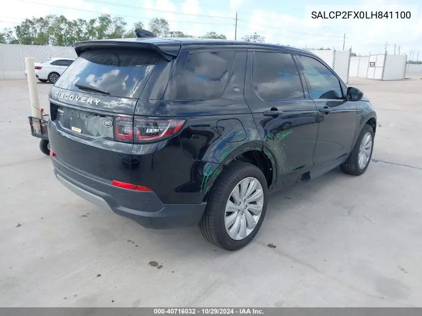 2020 Land Rover Discovery Sport Se VIN: SALCP2FX0LH841100 Lot: 40716032