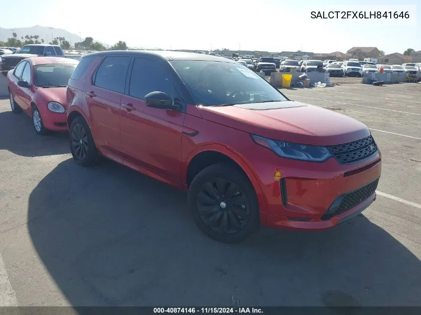 2020 Land Rover Discovery Sport R-Dynamic S/R-Dynamic Se VIN: SALCT2FX6LH841646 Lot: 40874146