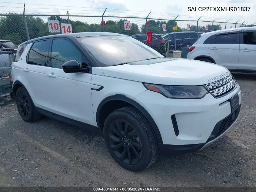 2021 Land Rover Discovery Sport Se VIN: SALCP2FXXMH901837 Lot: 40016341