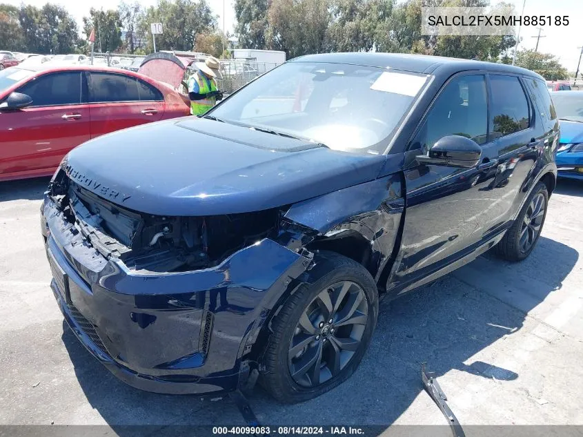 2021 Land Rover Discovery Sport Se R-Dynamic VIN: SALCL2FX5MH885185 Lot: 40099083