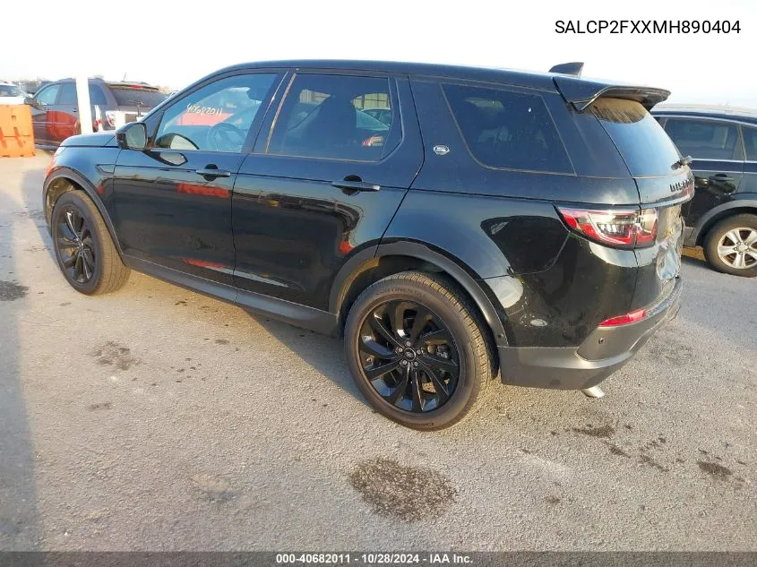 2021 Land Rover Discovery Sport Se VIN: SALCP2FXXMH890404 Lot: 40682011