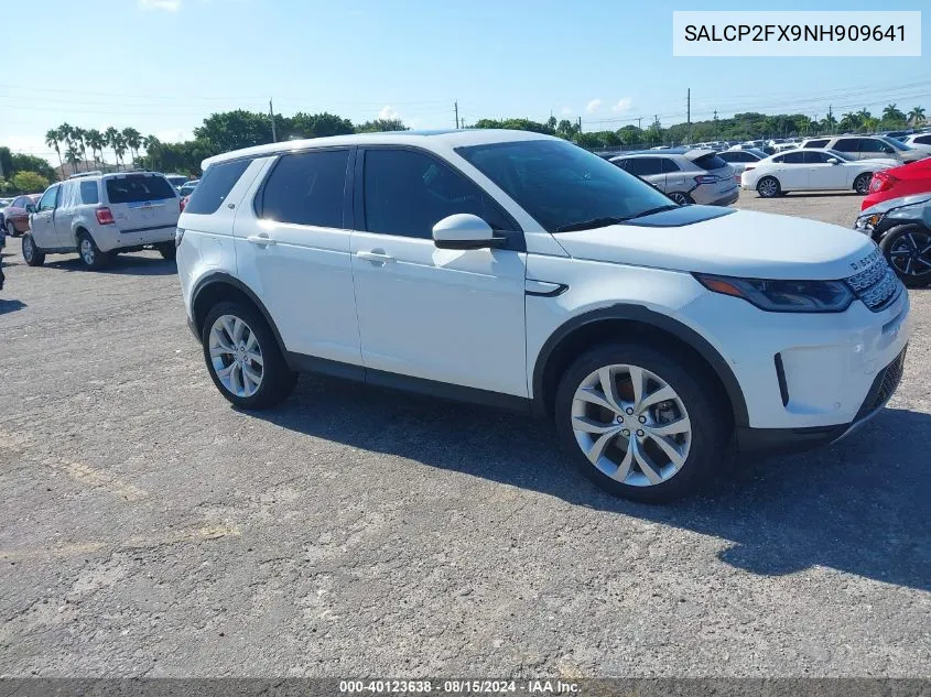 2022 Land Rover Discovery Sport Se VIN: SALCP2FX9NH909641 Lot: 40123638