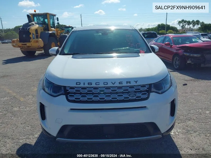 2022 Land Rover Discovery Sport Se VIN: SALCP2FX9NH909641 Lot: 40123638