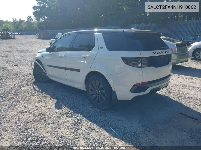 SALCT2FX4NH910062 2022 Land Rover Discovery Sport S R-Dynamic