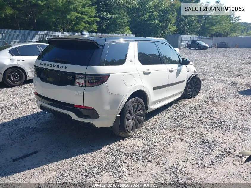 SALCT2FX4NH910062 2022 Land Rover Discovery Sport S R-Dynamic