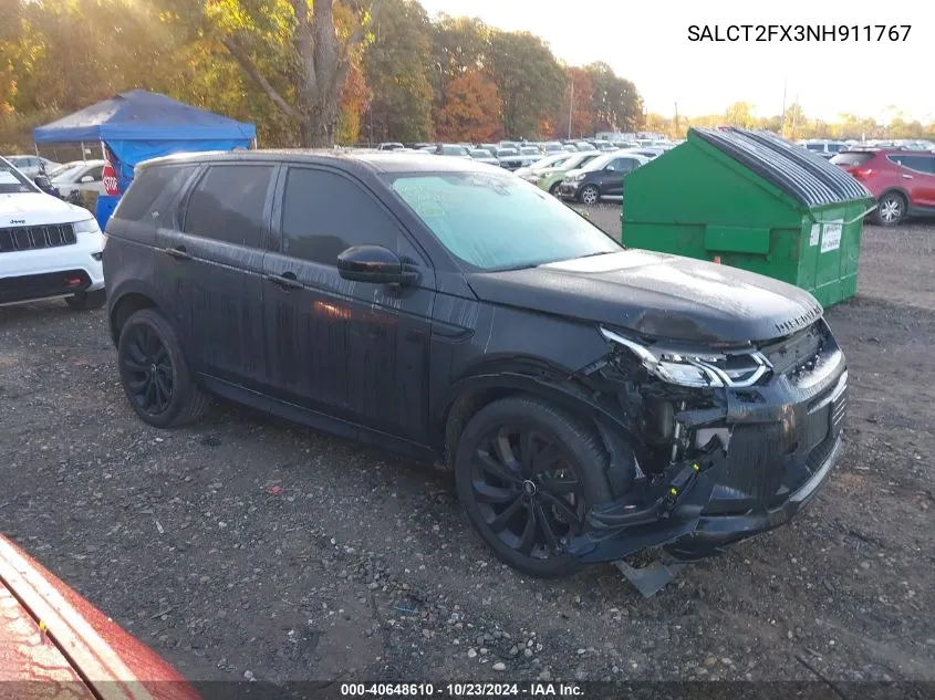 2022 Land Rover Discovery Sport S R-Dynamic VIN: SALCT2FX3NH911767 Lot: 40648610