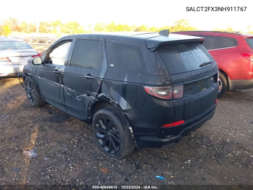 2022 Land Rover Discovery Sport S R-Dynamic VIN: SALCT2FX3NH911767 Lot: 40648610