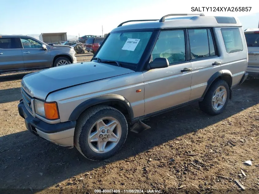 2000 Land Rover Discovery Series Ii Cloth/Series Ii Leather VIN: SALTY124XYA265857 Lot: 40807405