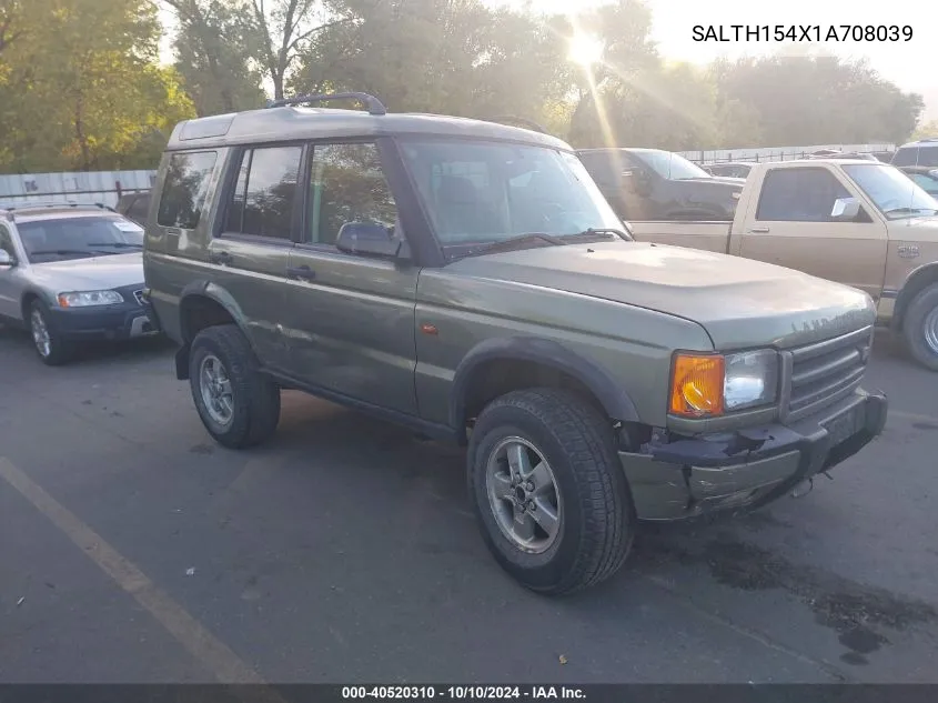 2001 Land Rover Discovery Series Ii VIN: SALTH154X1A708039 Lot: 40520310