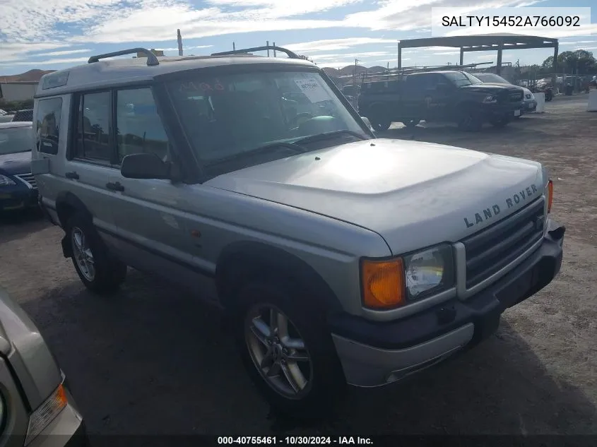 2002 Land Rover Discovery Series Ii Se VIN: SALTY15452A766092 Lot: 40755461