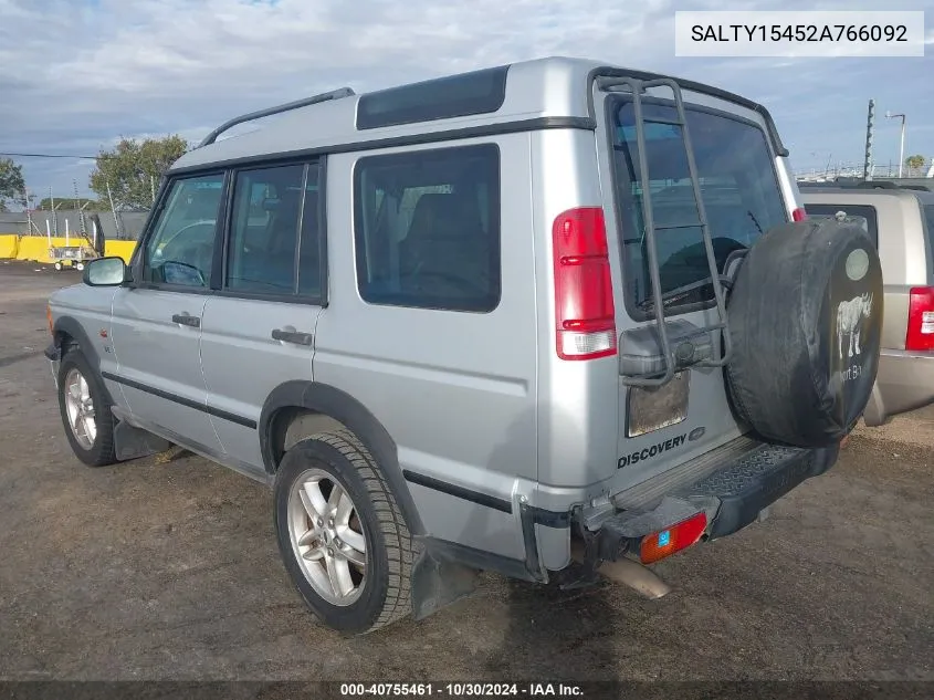 2002 Land Rover Discovery Series Ii Se VIN: SALTY15452A766092 Lot: 40755461