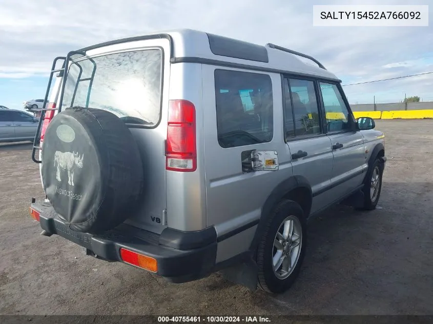 2002 Land Rover Discovery Series Ii Se VIN: SALTY15452A766092 Lot: 40755461