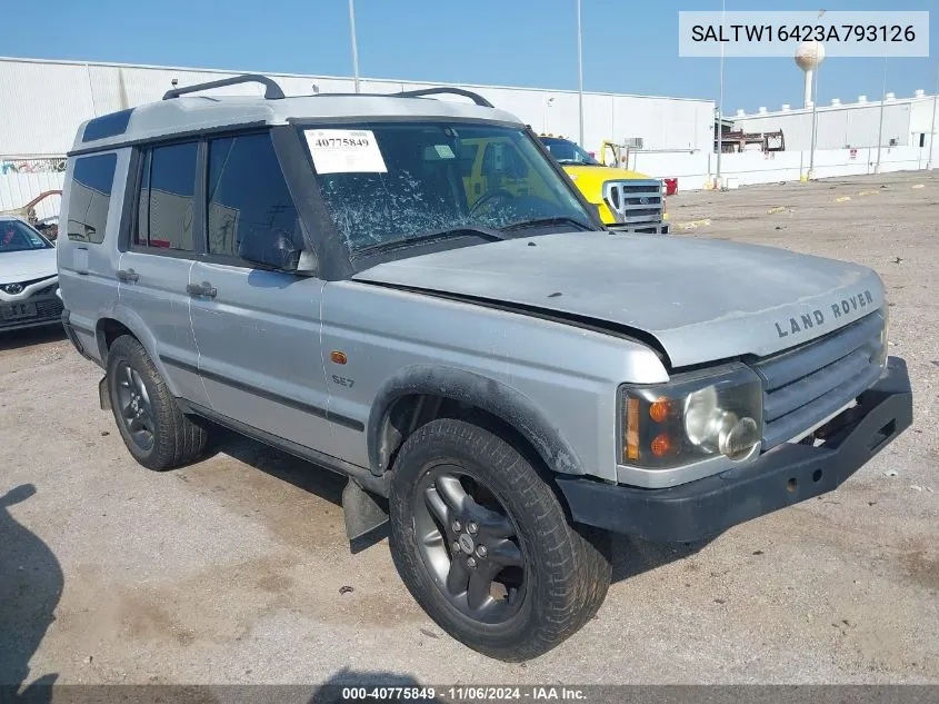 2003 Land Rover Discovery Se VIN: SALTW16423A793126 Lot: 40775849