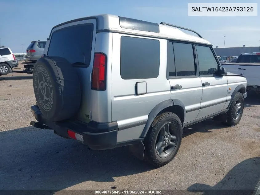 2003 Land Rover Discovery Se VIN: SALTW16423A793126 Lot: 40775849