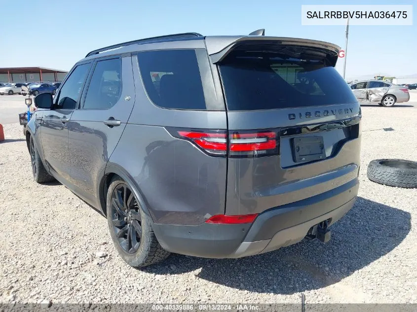 SALRRBBV5HA036475 2017 Land Rover Discovery Hse