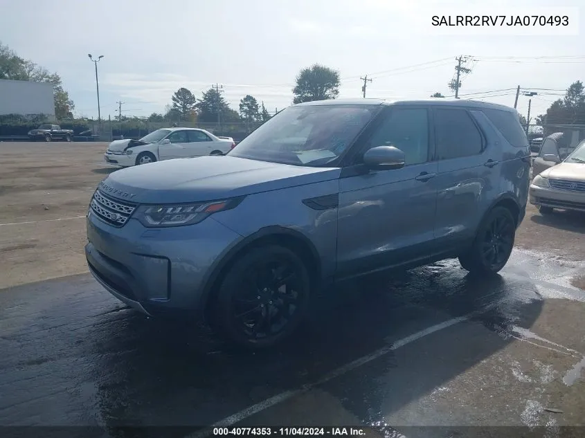 2018 Land Rover Discovery Hse VIN: SALRR2RV7JA070493 Lot: 40774353