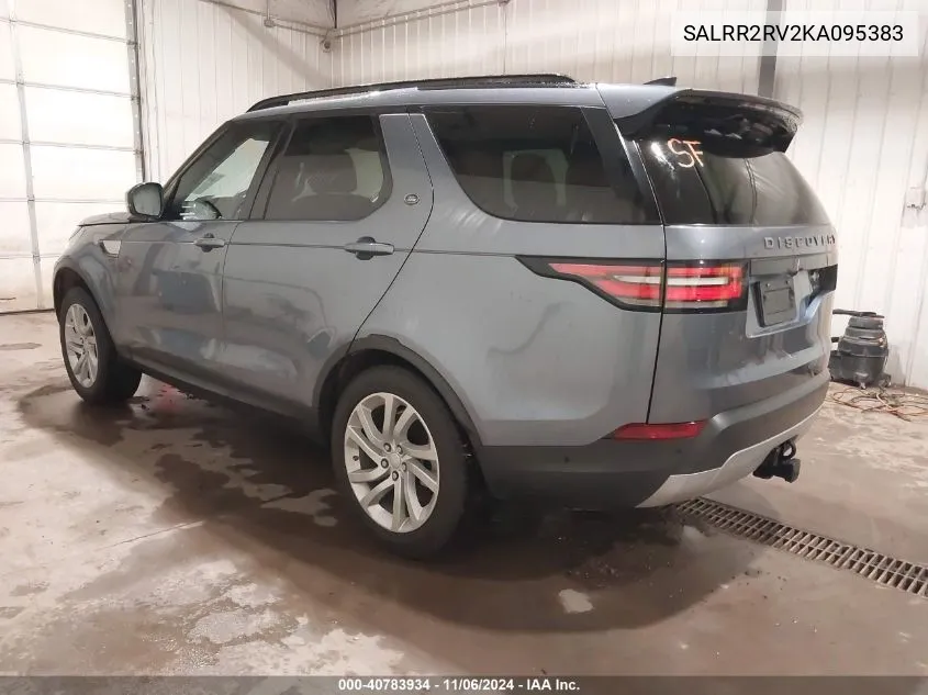 2019 Land Rover Discovery Hse VIN: SALRR2RV2KA095383 Lot: 40783934