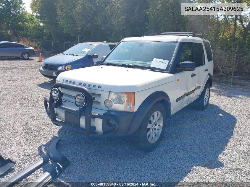 2005 Land Rover Lr3 Se VIN: SALAA25415A309625 Lot: 40359940