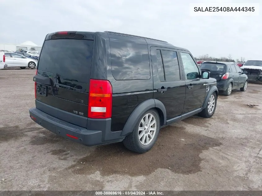 SALAE25408A444345 2008 Land Rover Lr3 V8 Se