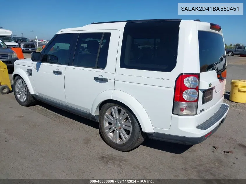 SALAK2D41BA550451 2011 Land Rover Lr4