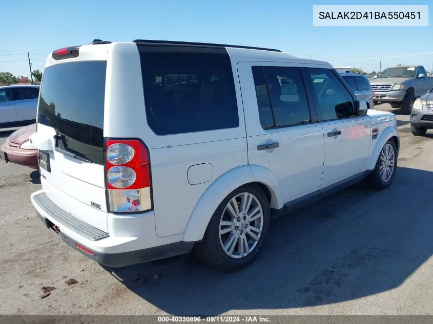 SALAK2D41BA550451 2011 Land Rover Lr4