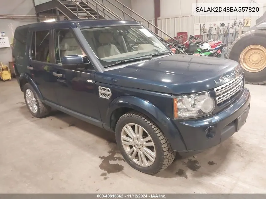 2011 Land Rover Lr4 VIN: SALAK2D48BA557820 Lot: 40815362