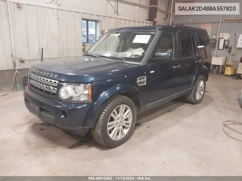 2011 Land Rover Lr4 VIN: SALAK2D48BA557820 Lot: 40815362