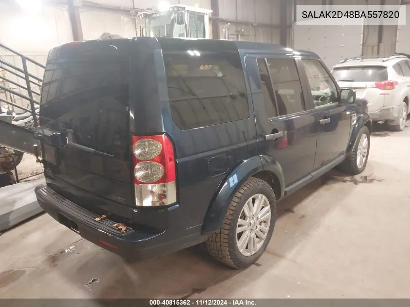 2011 Land Rover Lr4 VIN: SALAK2D48BA557820 Lot: 40815362