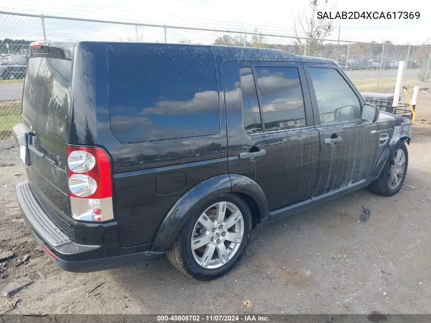 2012 Land Rover Lr4 VIN: SALAB2D4XCA617369 Lot: 40808702