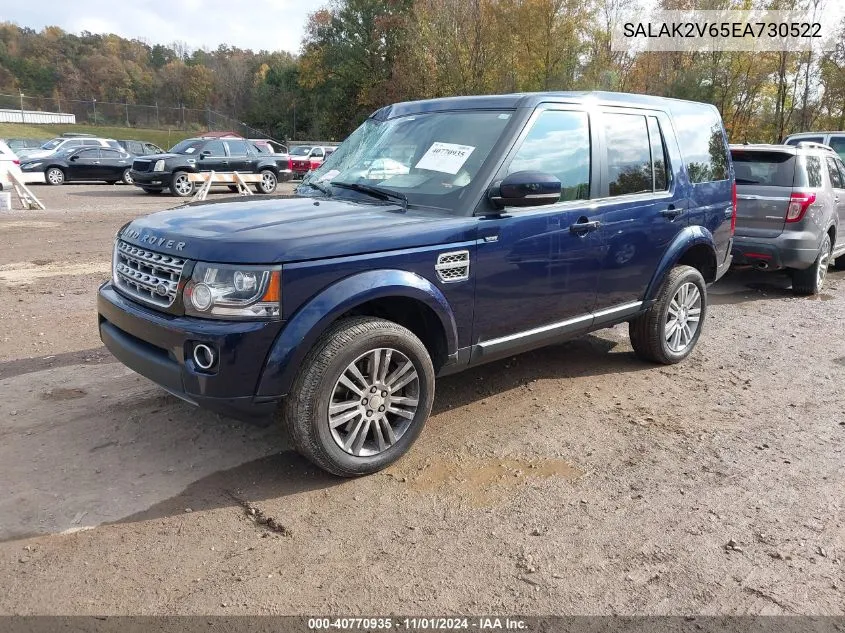 2014 Land Rover Lr4 Lux VIN: SALAK2V65EA730522 Lot: 40770935