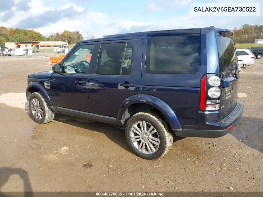 2014 Land Rover Lr4 Lux VIN: SALAK2V65EA730522 Lot: 40770935