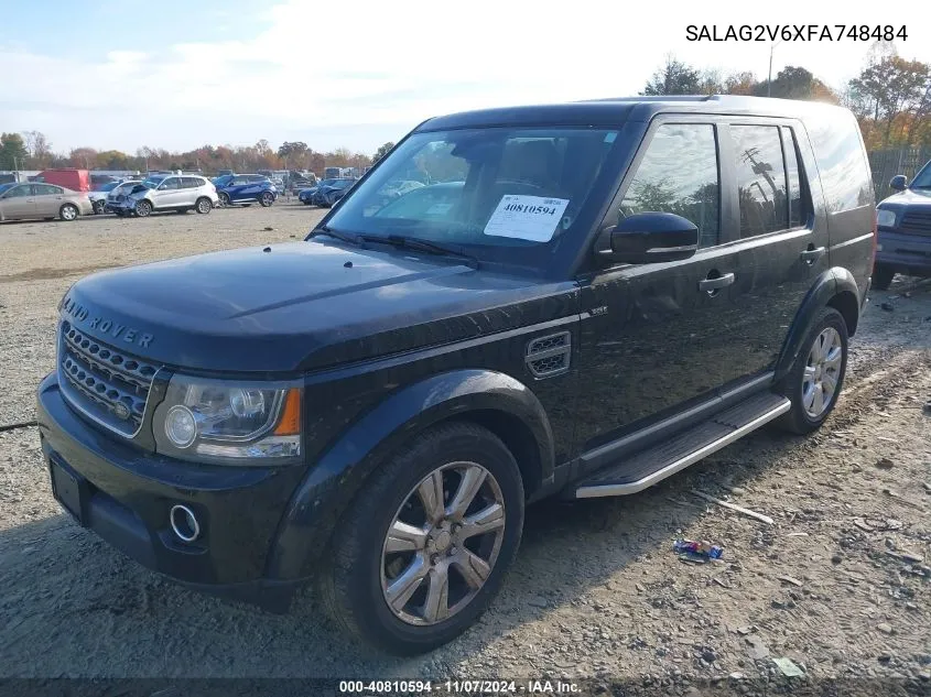 2015 Land Rover Lr4 VIN: SALAG2V6XFA748484 Lot: 40810594