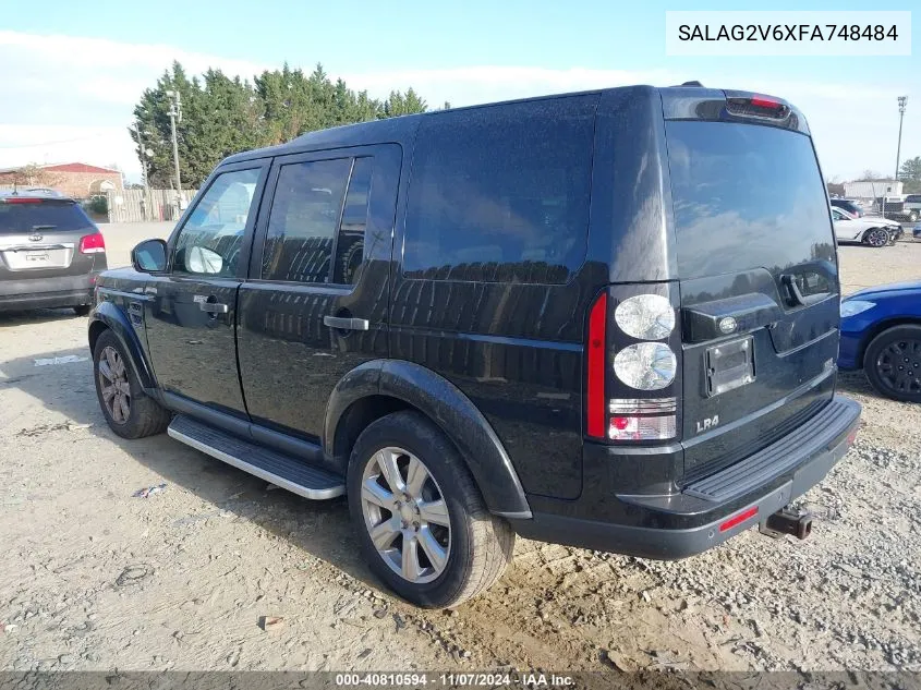 2015 Land Rover Lr4 VIN: SALAG2V6XFA748484 Lot: 40810594