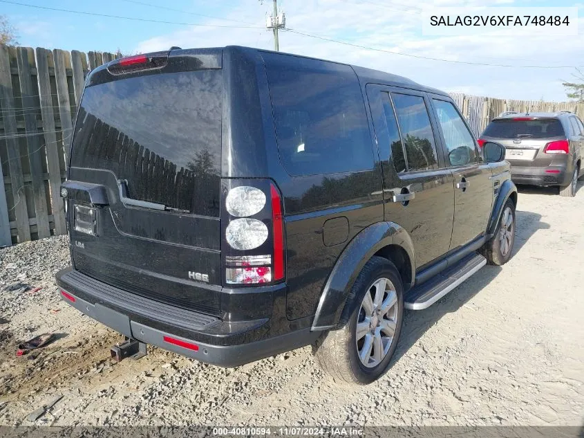 2015 Land Rover Lr4 VIN: SALAG2V6XFA748484 Lot: 40810594